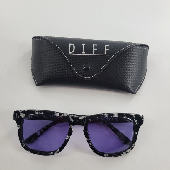 Diff‎ Dime Blue Sunglasses and Case